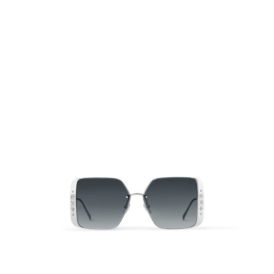 Louis Vuitton Z2009U Moon Metal Square Sunglasses Silver