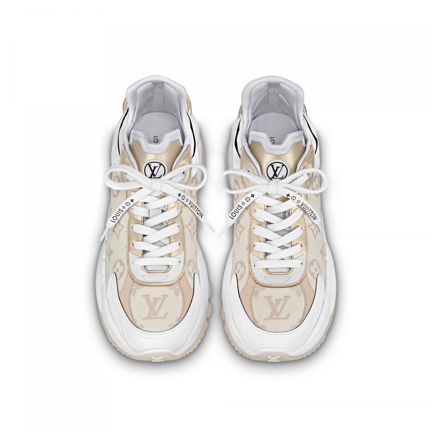 Louis Vuitton LV Run 55 Sneaker Monogram denim Beige 1ABHR7