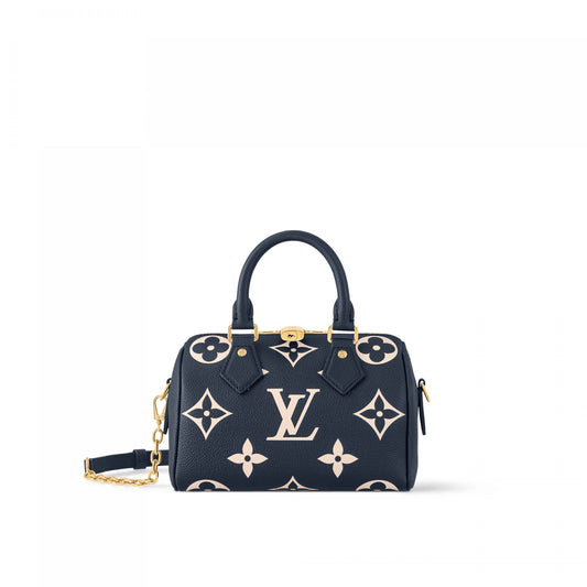 Louis Vuitton M47048 Speedy Bandoulière 20 Navy Blue/Cream